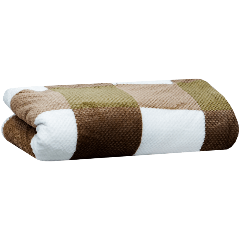 Patura plusata groasa cu model carouri 200x230 cm Adison